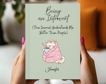 Being an Introvert Journal, Mental Health Notebook, Self Care Journal, Self Reflection Journal, Gift for Introvert, Gift for Overthinkers