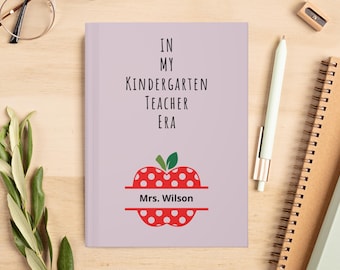 Kleuterjuf gepersonaliseerd dagboek, notitieboekje in mijn leraartijdperk, aangepast cadeau leraar, terug naar school cadeau, cadeau leraar waardering