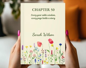 50th Birthday Journal, Personalized Chapter 50 Notebook, Gift for 50th Birthday, 50th Birthday Gift, 50th Gift for Wife, 50th Gift for Mom