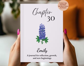 Chapter 30 Journal Personalized 30th Birthday Journal 30th Birthday Gift For Her Turning 30 Gift for Thirty Years Old 30th Birthday Keepsake
