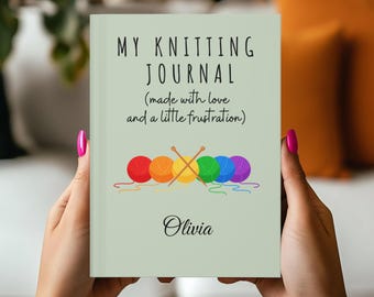 Personalized Knitting Journal, Knitting Project Tracker, Custom Knitting Notebook, Yarn Project Log Book, Gift for Knitters, Knitter Planner