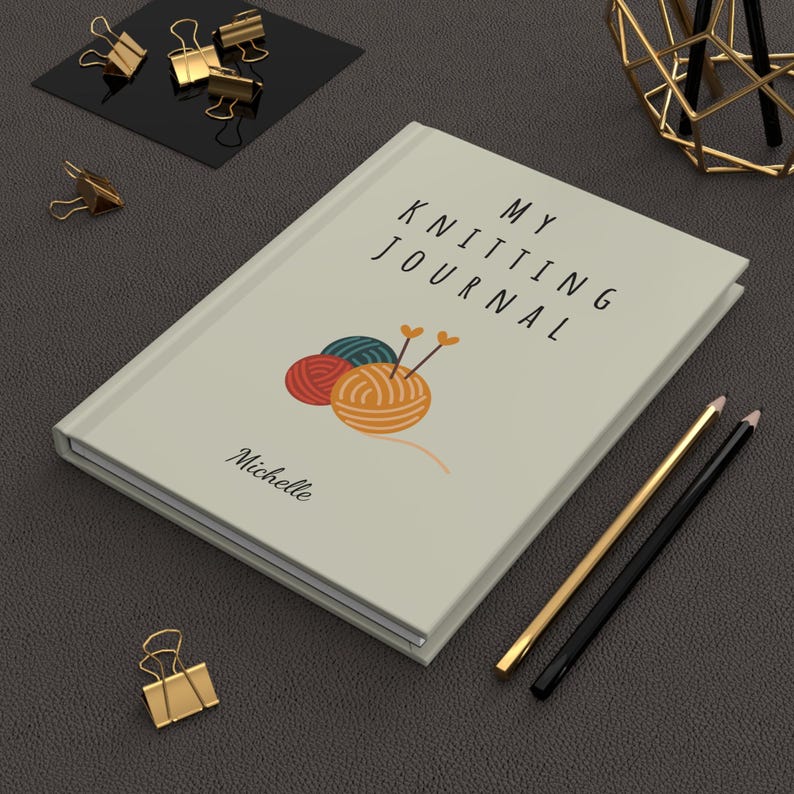 Personalized Knitting Journal, Knitting Project Tracker, Custom ...