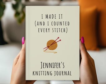 Personalized Knitting Journal, Knitting Project Tracker, Custom Knitting Notebook, Yarn Project Log Book, Gift for Knitters, Knitter Planner
