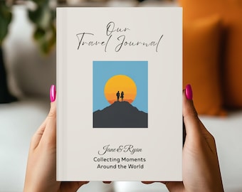 Personalized Travel Journal for Couple, Couples Adventure Memory Book, Vacation Keepsake Journal, Couples Travel Journal, Gift for Traveler