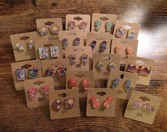 Rainbow Brite Acrylic Stud Earrings