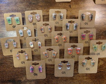 Starbucks Acrylic Stud Earrings