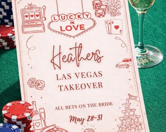 Vegas Bachelorette Invitation, Casino Night Style (Editable, Printable)