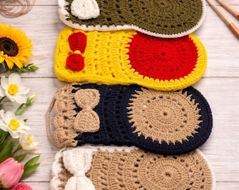 Loofah in different colors Hand Knit