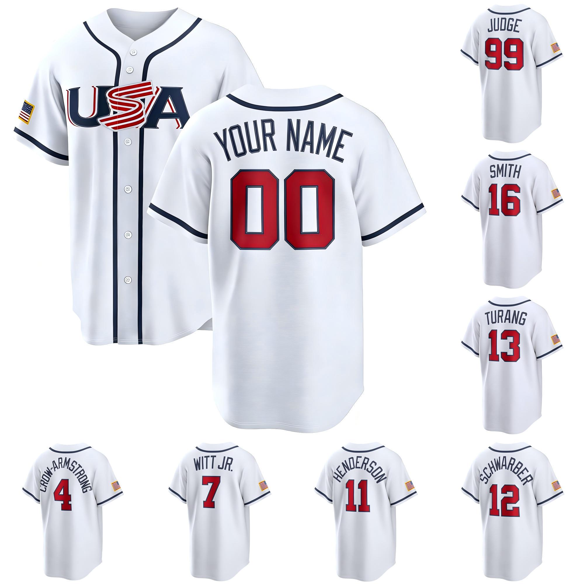 Discover Custom Team USA Baseball Jersey White Collection All Printed Fan Shirt