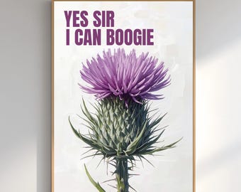 Scotland Thistle Print – Yes Sir I Can Boogie Football Art