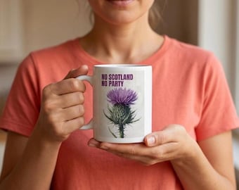 No Scotland No Party Thistle Mug – World Cup Football Fan Gift