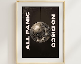 All Panic No Disco Art Print – Mirror Glitter Ball Poster