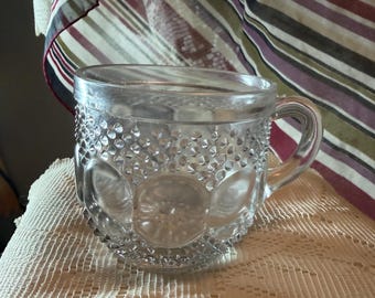 Kokomo Glass Dew Drop Punch Cup – Early 1900s Clear Pressed Glass
