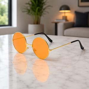 Vintage Yellow Tinted Sunglasses - Etsy display picture 2