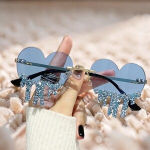 Y2k Sunglasses Rhinestone - Etsy display picture 2