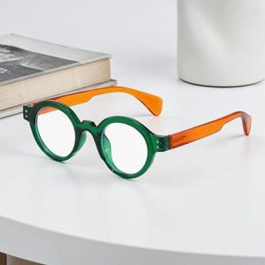 Gafas de lectura redondas ultraligeras con filtro de luz azul para hombre y mujer, gafas redondas, gafas de lectura unisex, gafas redondas ligeras y llamativas.