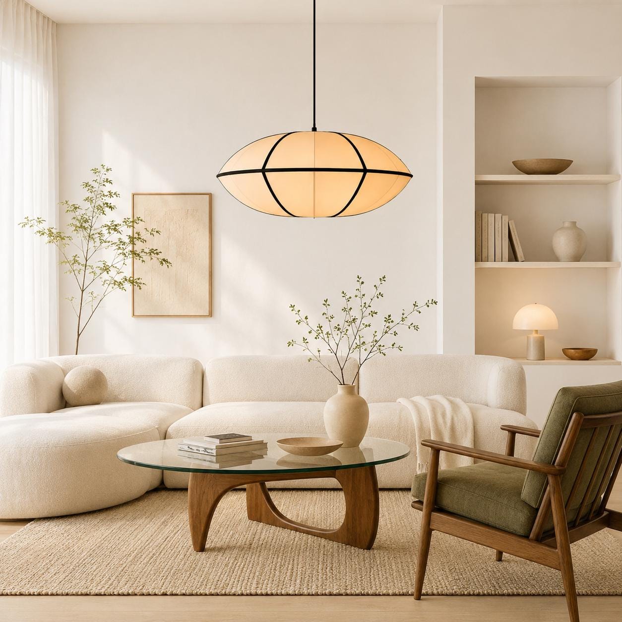 Japanese modern ペンダントランプ　ヴィンテージ　japandi Japanese Style Pendent Light - Etsy
