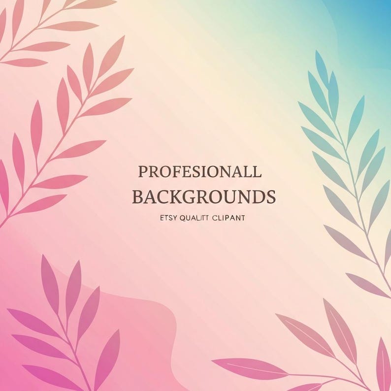 Pastel Gradient Backgrounds Clipart Bundle | 10 PNG Files | Transparent ...