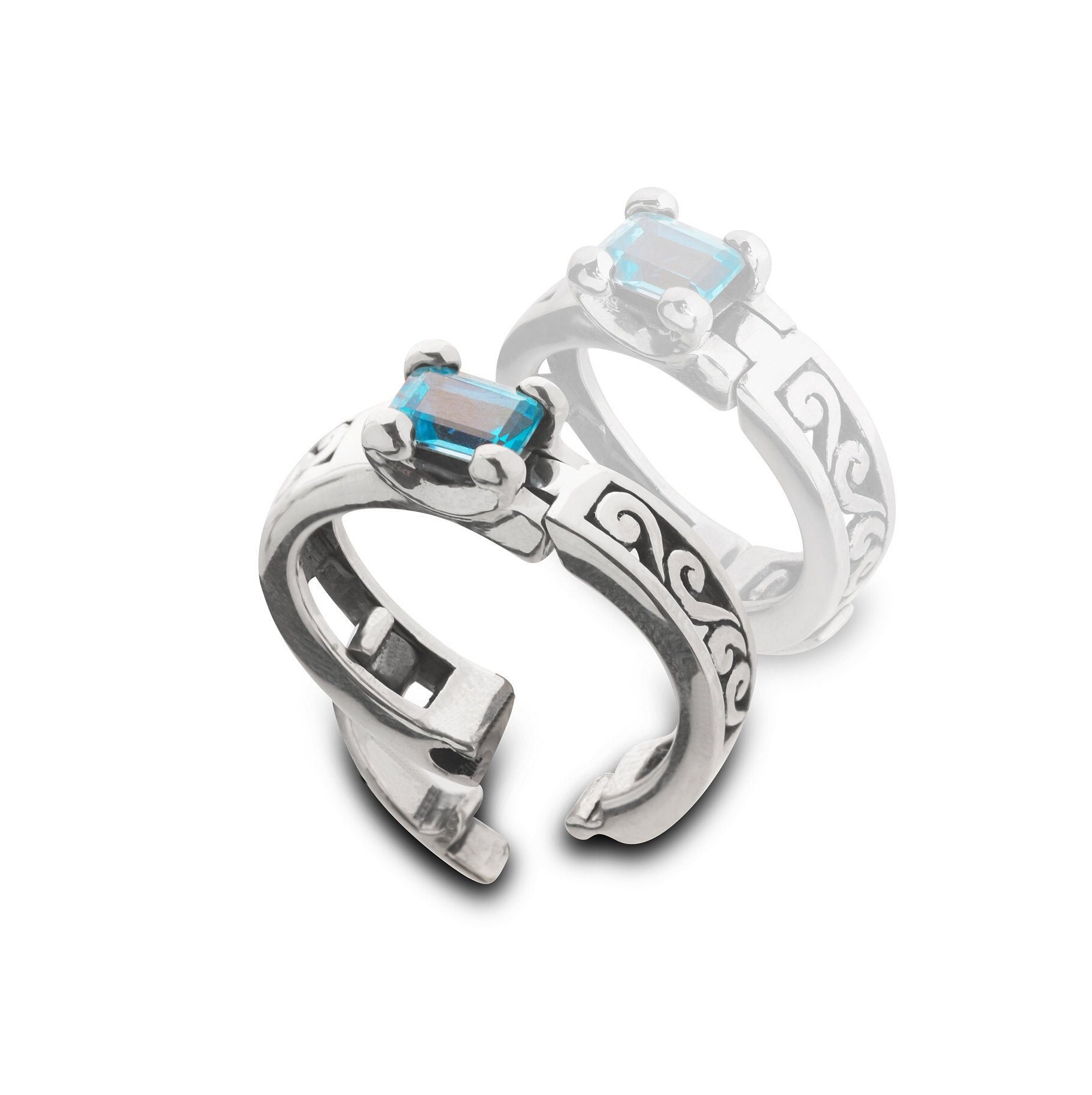 Classic Gemstone Ring for Swollen Knuckles Rheumatoid Arthritic Fingers Rings Sterling Silver