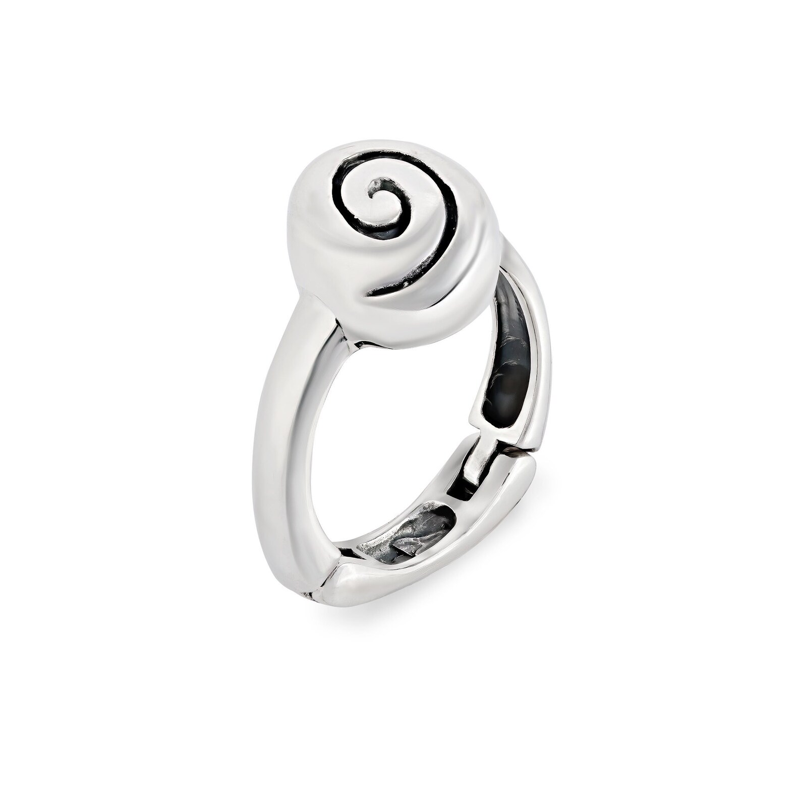 Rheumatoid Arthritis Ring. Solid Sterling Silver Hinged Swirl Ring