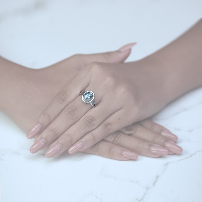 Arthritis Ring Sterling Silver Woman's Hinged Ring With Gemstone KS 385