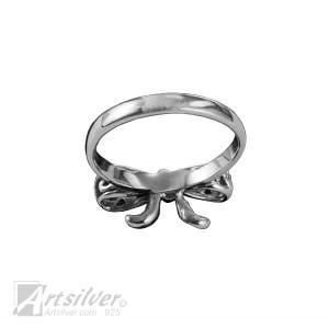 Sterling Silver Lady's Ring Tied Ribbon with Filigree Design KS036 image 3