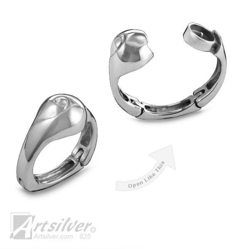 Arthritis Sterling Silver Ring for Women, Arthritis Rings With Hinge