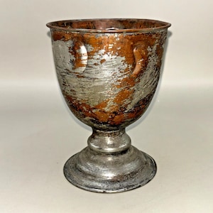 Vintage Tin Washed Copper Chalice Goblet/Cup Made In Egypt Décor