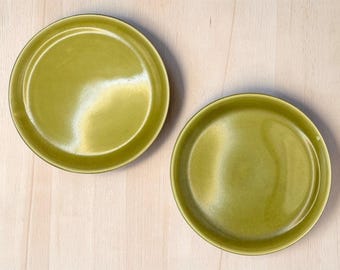 Vintage Russel Wright groene Steubenville chartreuse schotels, 2 stuks - 15 cm