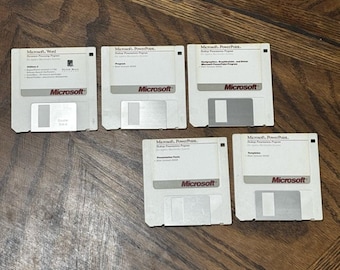 VTG Microsoft Word & PowerPoint voor Apple Macintosh 3,5" diskettes, set van 5