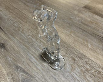 Waterford loodkristallen golfer swing beeldje, gemaakt in Ierland, 9,5" x 3,5"