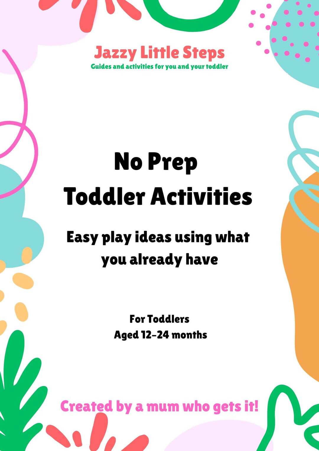 No Prep Toddler Activities Printable - Easy at Home - Busy Mum Survival ...