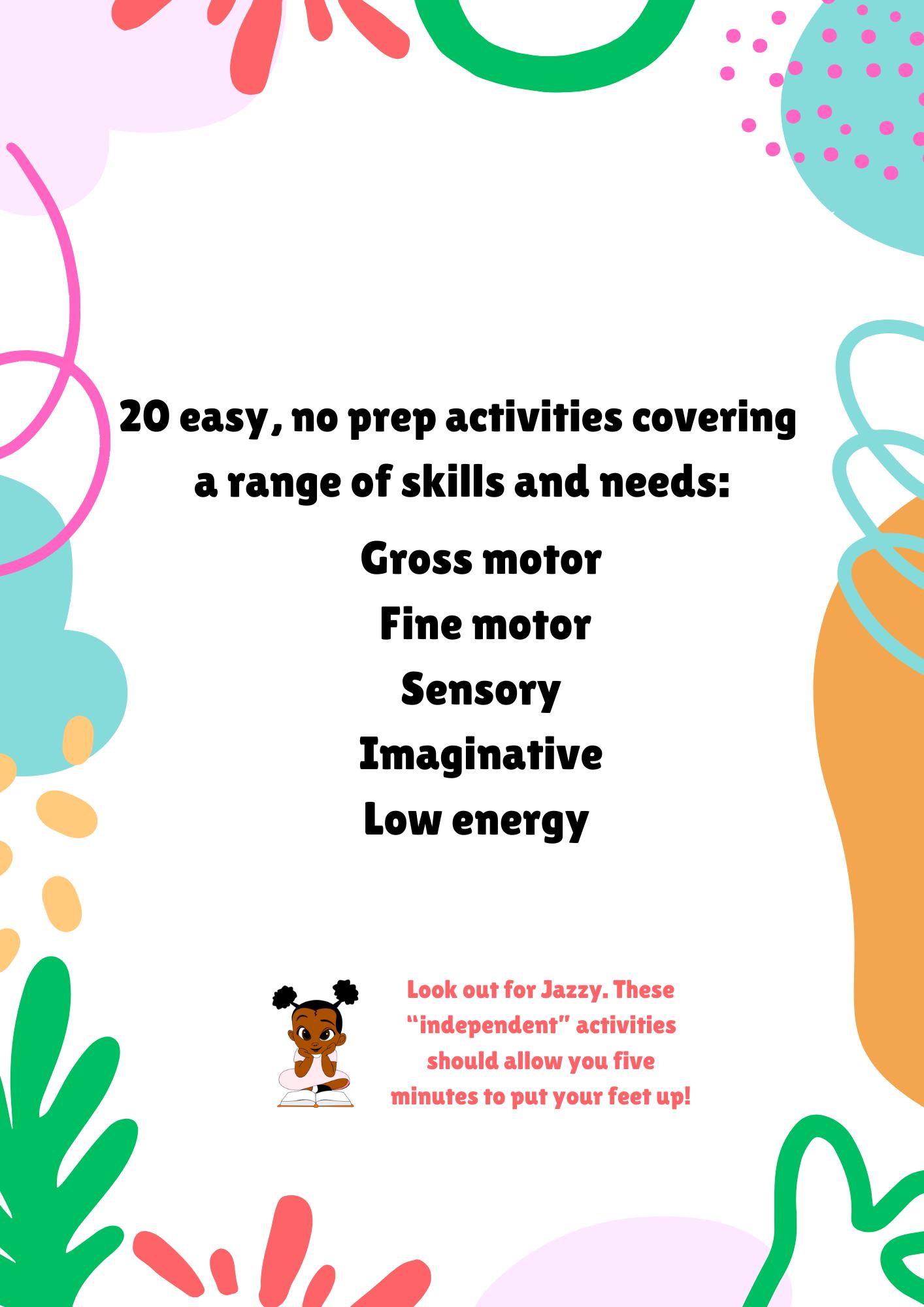 No Prep Toddler Activities Printable - Easy at Home - Busy Mum Survival ...