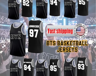 Benutzerdefinierte BTS Basketball Jersey, Kpop Konzert Fan Shirt, personalisierte Namen Nummer