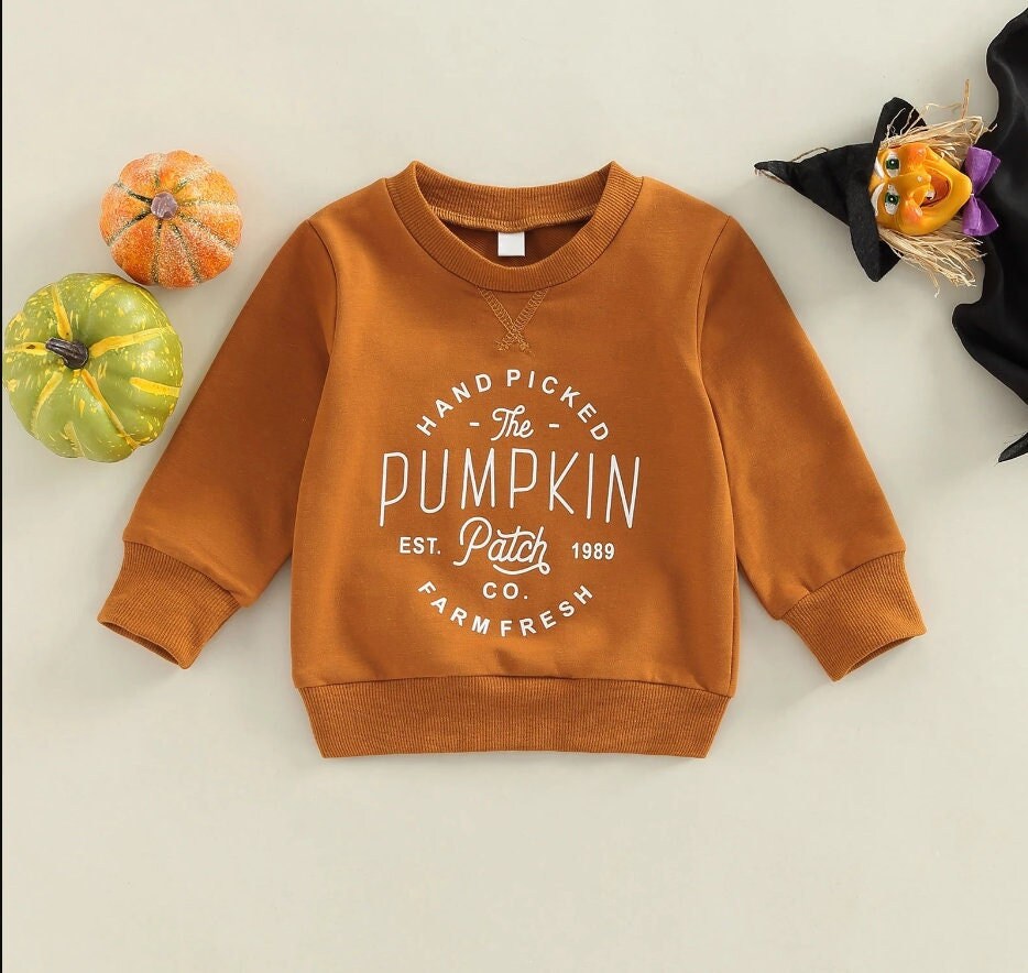 Kleding Jongenskleding Babykleding voor jongens Hoodies & Sweatshirts Fall Pumpkin Truck Monogrammed Personalized Sweatshirt 