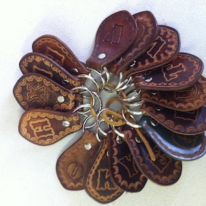 Personalized Leather Keychain, Custom Leather Keychain, Custom Keyring, Leather Key chain, Keychain Gift for her/him, Custom Gift