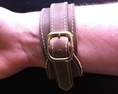 Light Brown Leather Wrap Bracelet