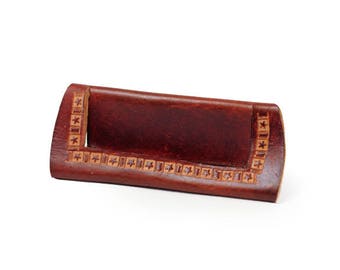 Leather Business Card Holder, Leather Business Card Case, Office Decor, Card Holder For Women