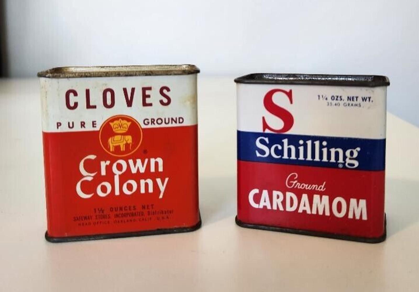Vintage Schilling Spice Tins - Etsy