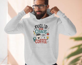 カオスとコーヒーで動くパーカー｜かわいいコーヒーのグラフィック、教師ママライフ