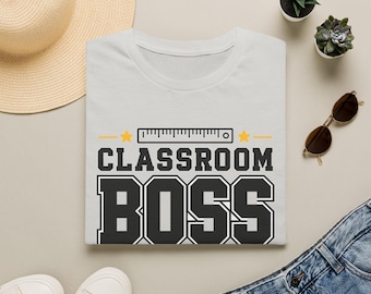 Classroom Boss T-Shirt | Teacher Ruler Pencil Design