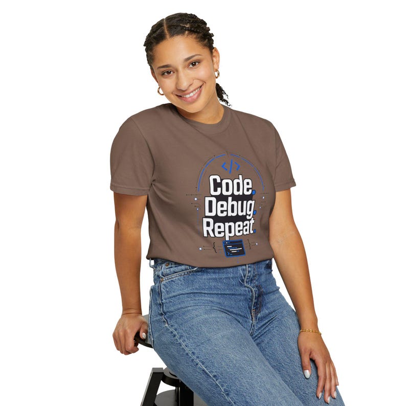 コードデバッグリピートTシャツ｜プログラミングコーディングTシャツ、テクノロジーユーモア 画像 14