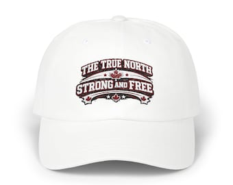 True North Strong and Free Cap | Canadian Flag Patch Baseball Hat