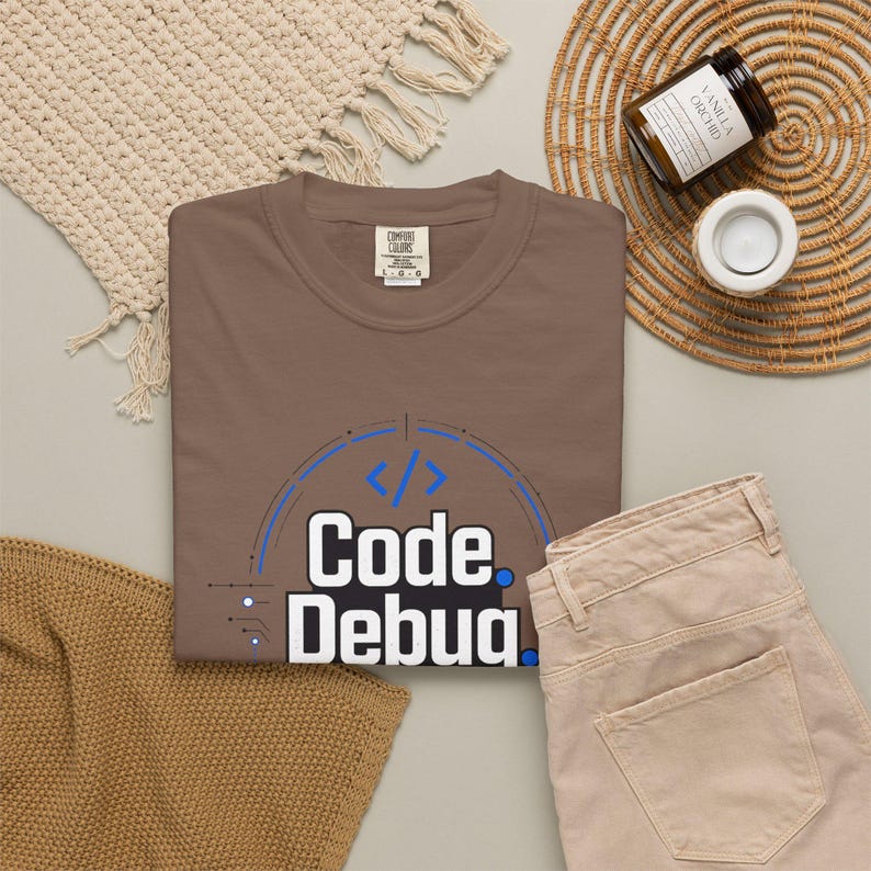 コードデバッグリピートTシャツ｜プログラミングコーディングTシャツ、テクノロジーユーモア 画像 8