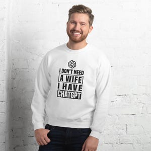 Sweat-shirt drôle AI ChatGPT | Humour tech, cadeau de codeur