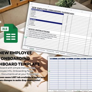 WelcomeFlow — New Employee Onboarding Tracker Spreadsheet | For Small Businesses | Growing Business | Office Space | Corporate Business