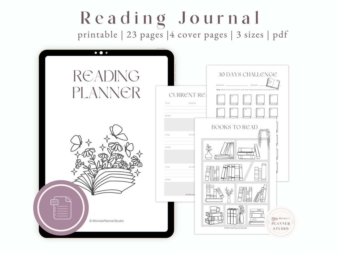 Reading Journal Printable | Book Review Journal | Reading Tracker ...