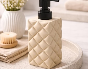 Seifenspender | Modernes Badezimmer- und Küchendekor | Nachfüllbare Lotions-Pumpe | Neutrales Wohnaccessoire
