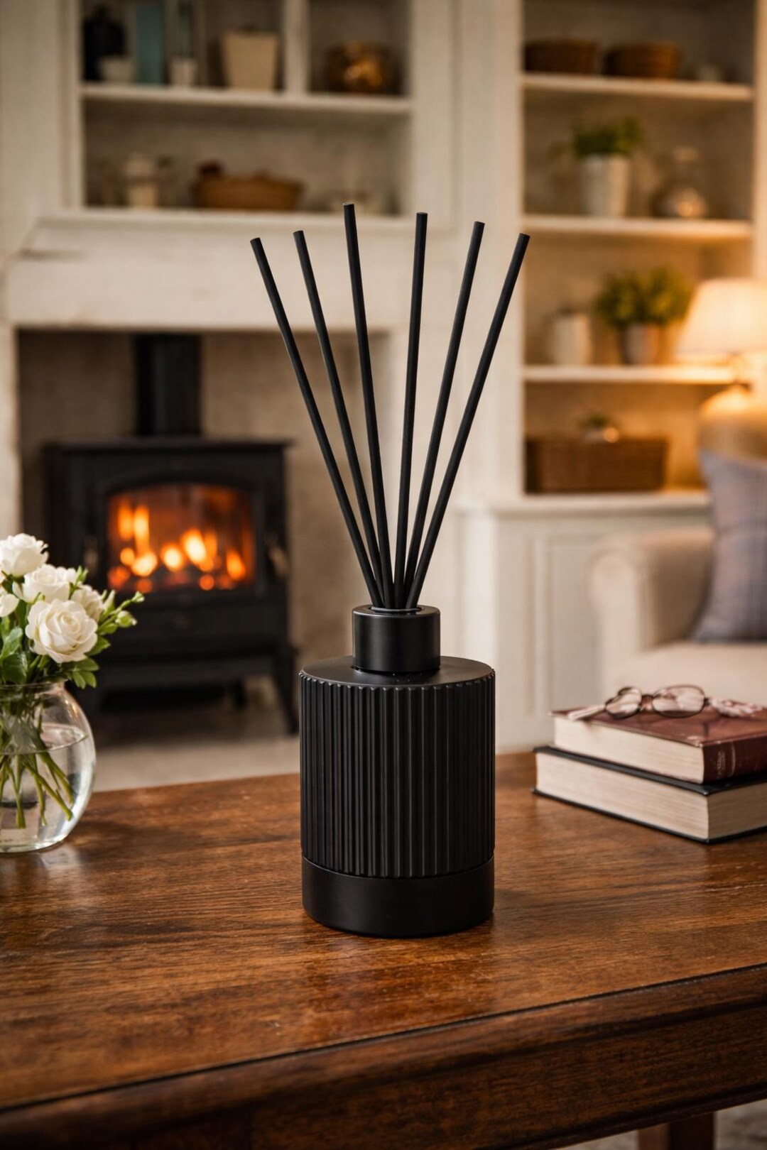 Room Diffusers Uk Reed Diffuser: Modern Ribbed Aroma Diffuser | Minimalist Home Fragrance ...