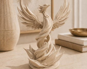 Phoenix Statue | Mythical Bird Figurine | Fantasy Home Decor | Statement Shelf Decor | Housewarming Gift